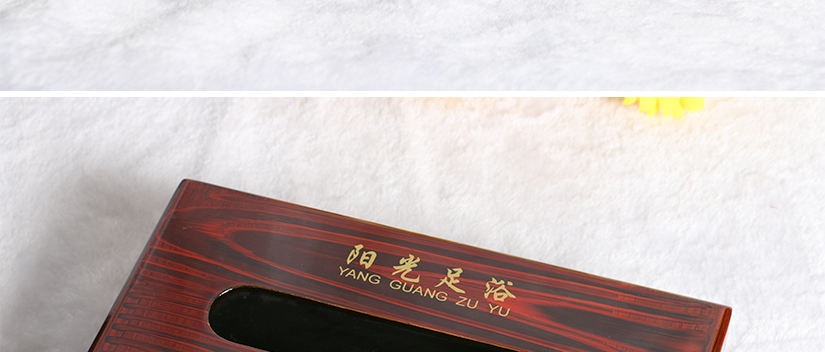 紅色木紋抽紙盒產(chǎn)品大圖展示