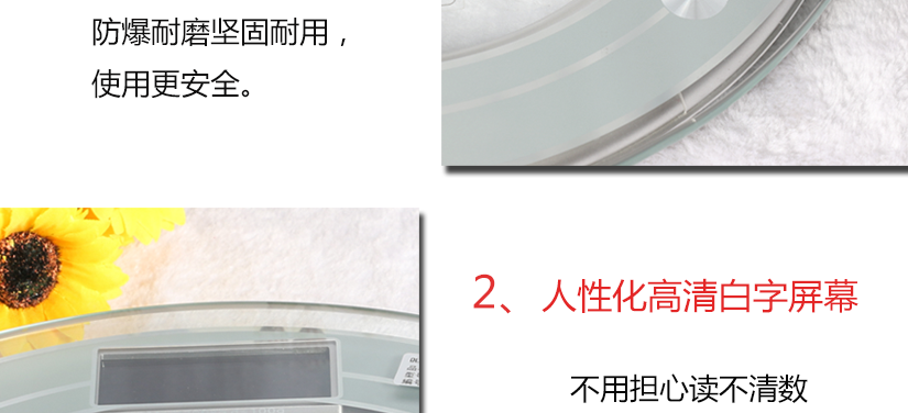 人性化高清白字屏幕，讀數輕松
