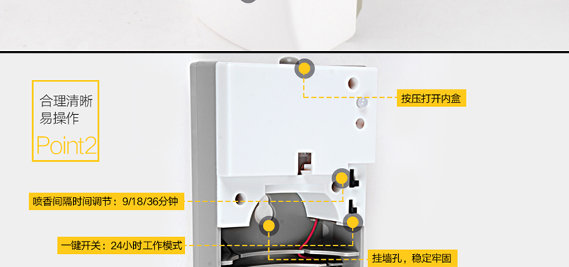 噴香口設計圓潤，細密噴霧