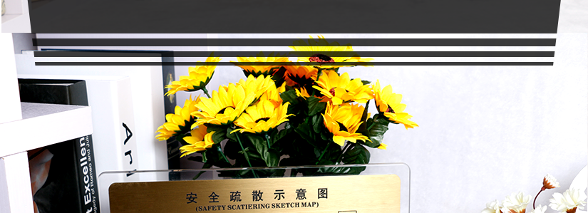 安全疏散示意圖標牌，簡約大方，精致小巧